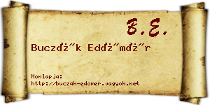 Buczák Edömér névjegykártya